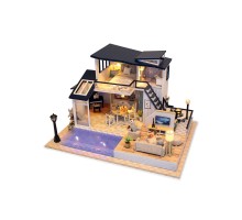 Румбокс Интерьерный конструктор Hobby Day DIY MiniHouse, Вилла с бассейном, 13849