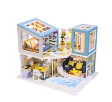 Румбокс Интерьерный конструктор Hobby Day DIY MiniHouse, Голубая мечта,  M910